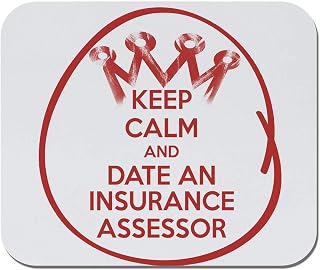 Makoroni - Keep Calm and Date an Insurance Assessor - Non-Slip Rubber - Computer, Gaming, Office Mousepad