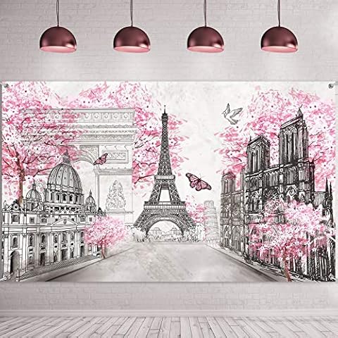 Paris Tapestry Backdrop for Home Decor Cover
