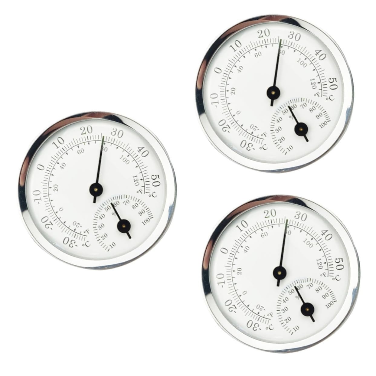 BESPORTBLE 3pcs Indoor Hygrometer Home Thermometer Home Hygrometer Thermostat for House Room Thermostats for Home Digital Hygrometer Indoor Thermometer Humidity Gauge Miniature Mini Clock