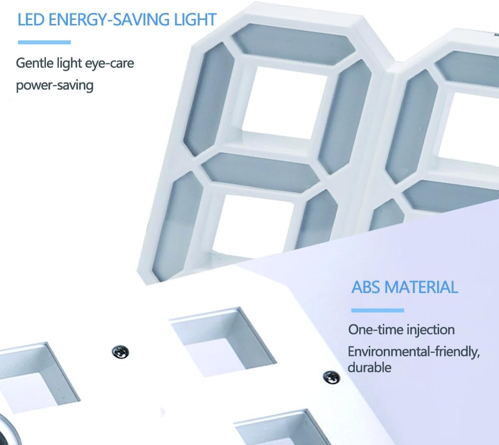 Close-up of LED display and ABS material