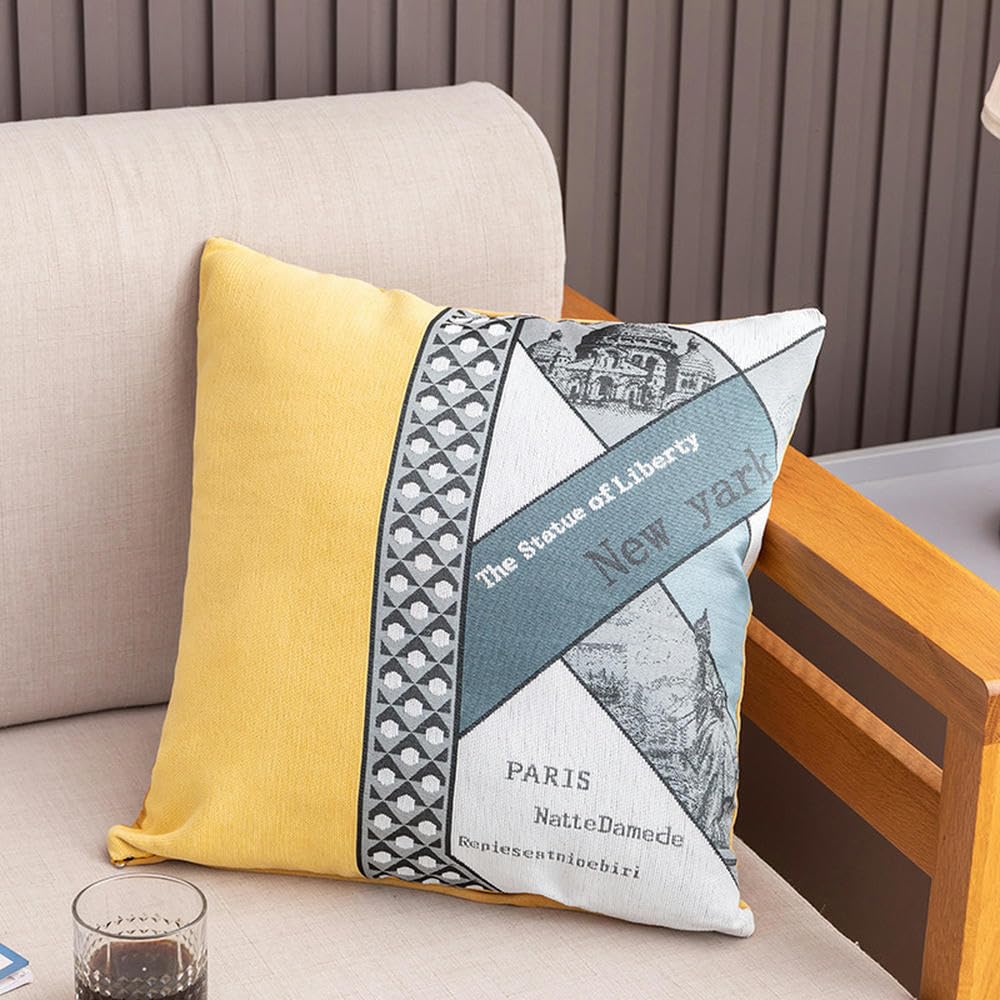 Housse de coussin en jacquard confortable pour sublimer le canapé du salon en un geste