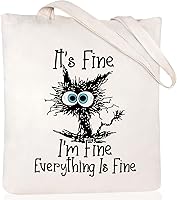 Vista 12 de Andeiltech - Bolsa de lona para mujer, con diseño de gato bonito y estética, bolsas reutilizables para compras y comestibles, con bolsillo