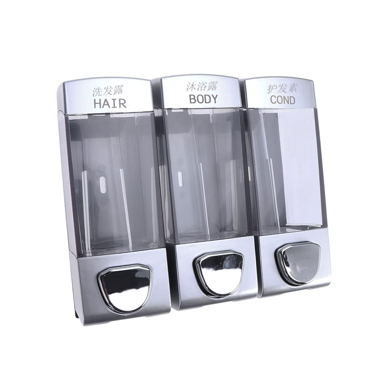 HOOTNEE Shampoo Dispenser Wall Mount Foam Soap Dispenser Pump 3 Outlets for Bathroom Easy Use