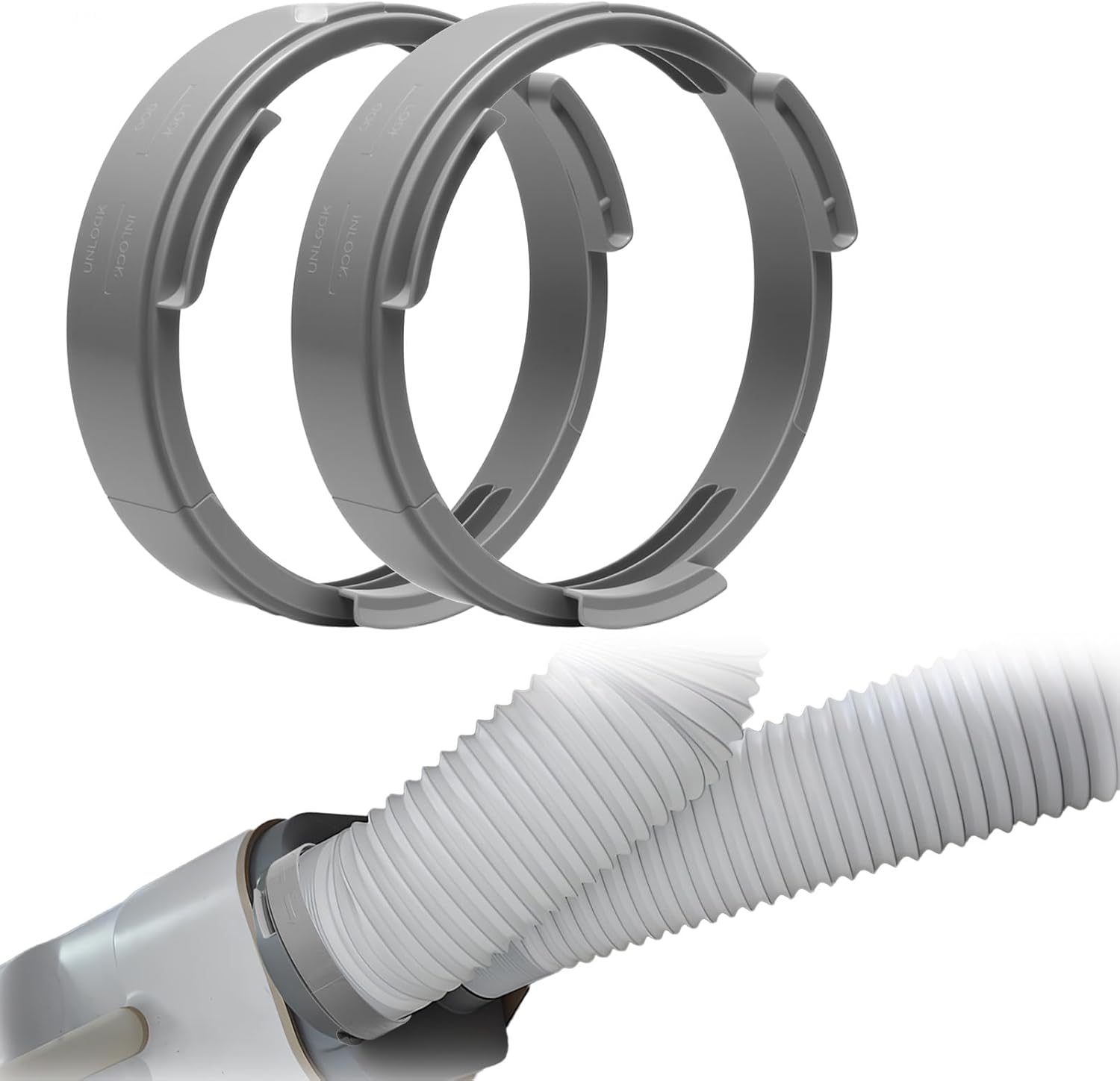 2 Pcs Air Conditioner Exhaust Hose Coupler, 5.9 Inch Round Connector Tight Seal Quick Install for Portable AC Units; Ideal for Apartments Renters Summer Cooling Upgrades