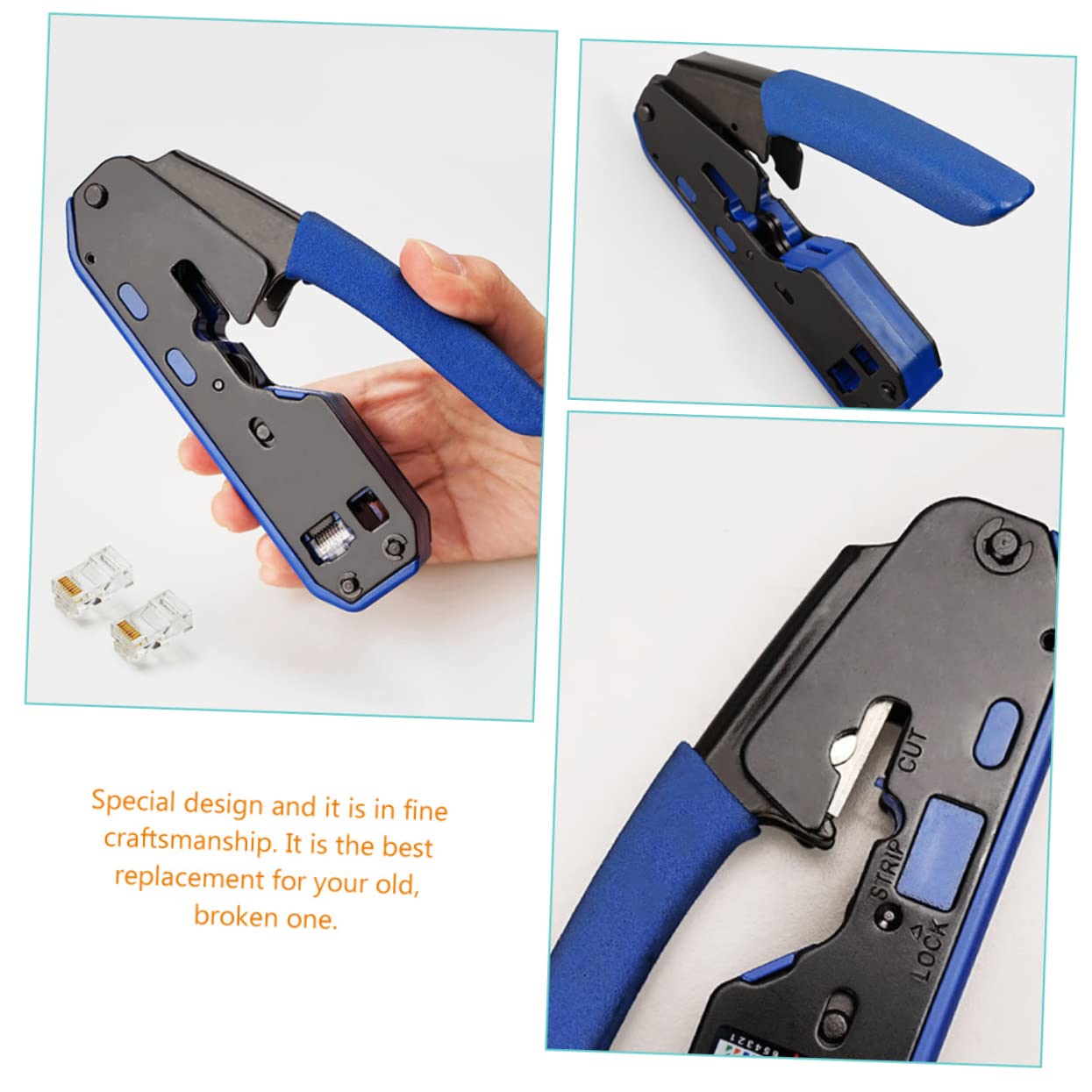 Alicates Crimpadores y Peladores de Cables para Cata Herramienta Eléctrica de Diseño Ergonómico y Cuchillas Afiladas para Conectores
