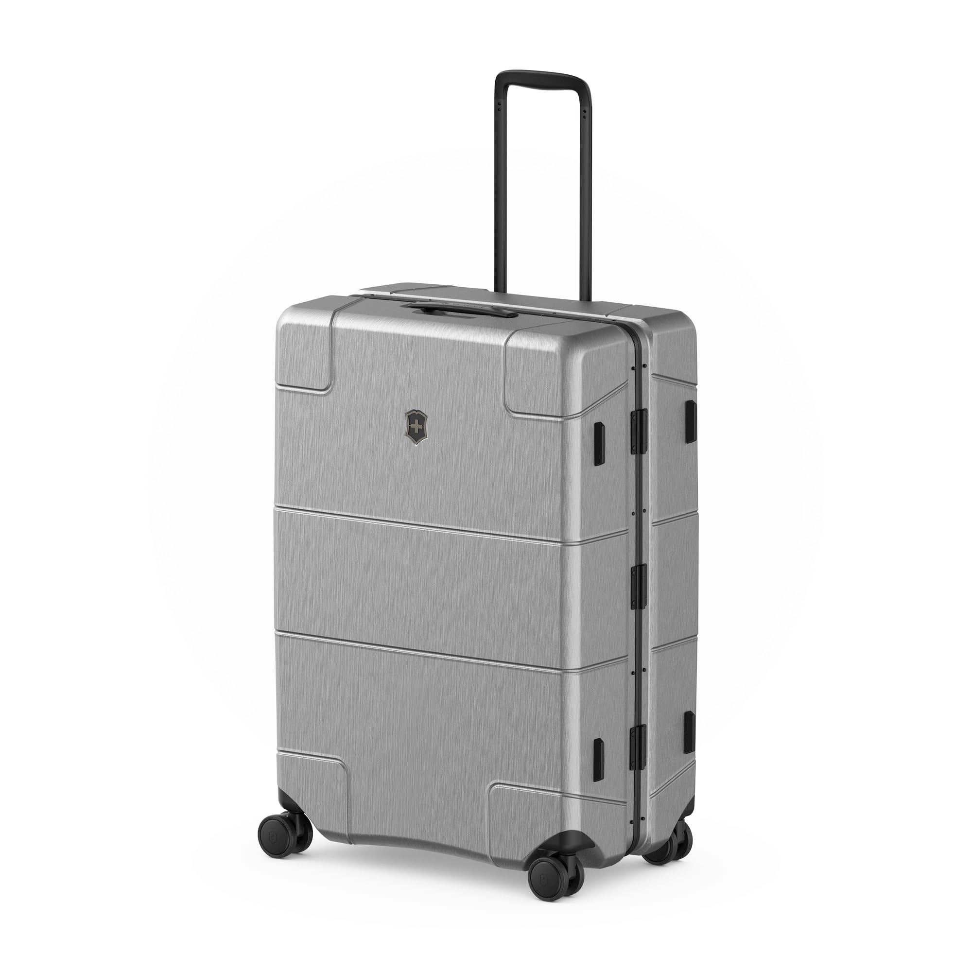Lexicon Framed Series, Swiss Designed Hardside Check-in Luggage, Large Suitcase | Premium Swiss Trolley Bag for Travel | 96 litres, Silver, TSA Locks, 1+ 10 Year Warranty | 610542-image-9
