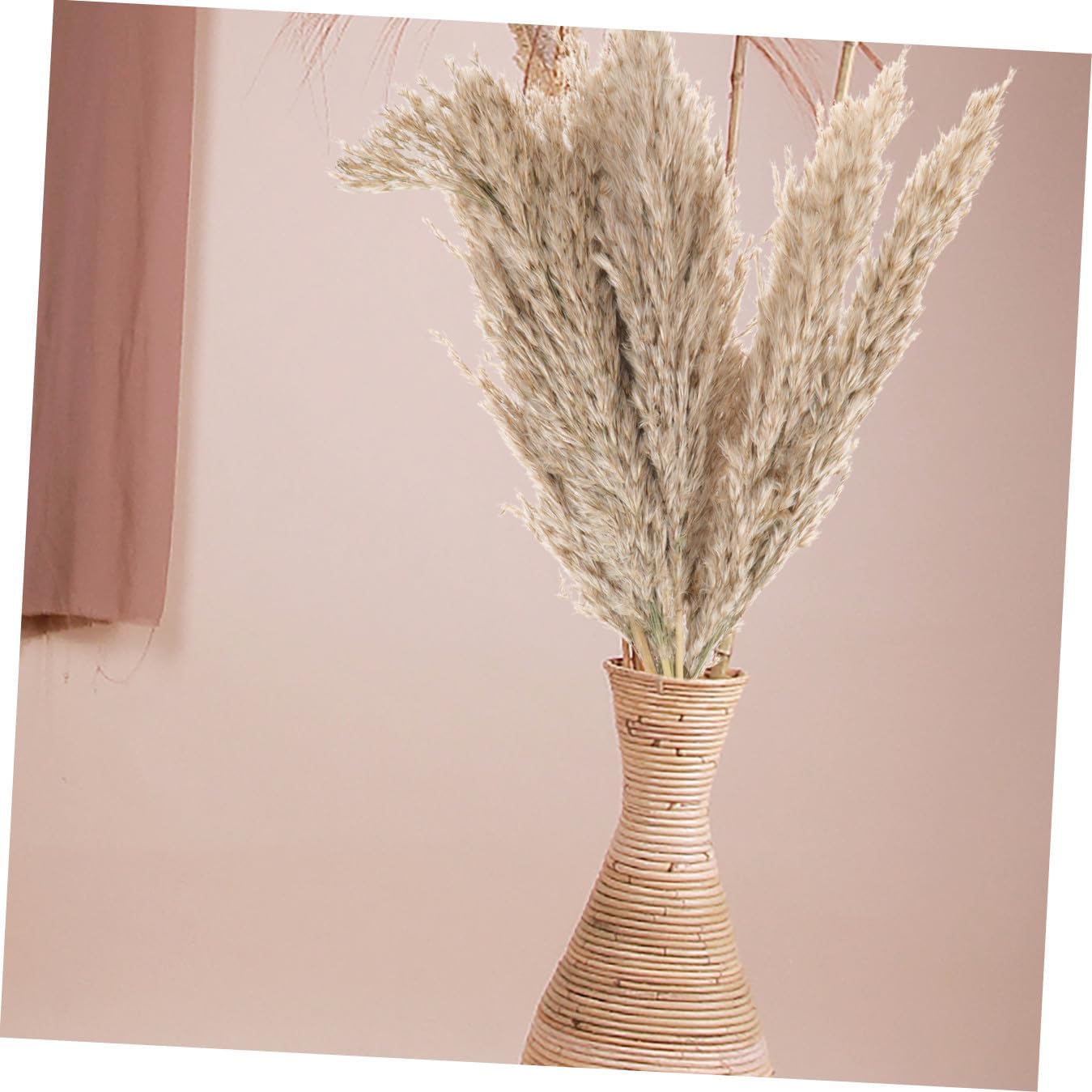 15pcs Preserved Dried Reed Bouquet Nordic Floral Arrangement Natural Reed Decor for Wedding Home Decoration with Box