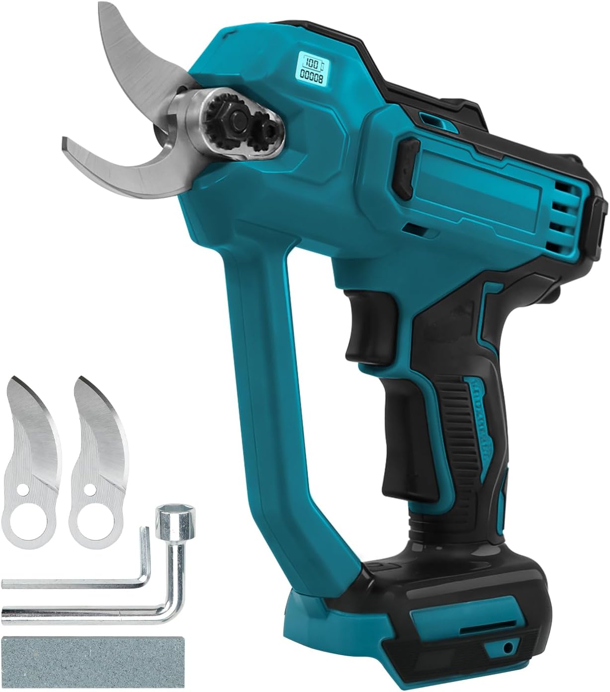 Cordless Electric Pruning Shears Compatible with Ma-kita 18v Batteries (Tool Only), 2 Inch 600W Brushless Motor, SK5 Blades, LCD Display, Auto Sleep Mode,Replacement Blades Included