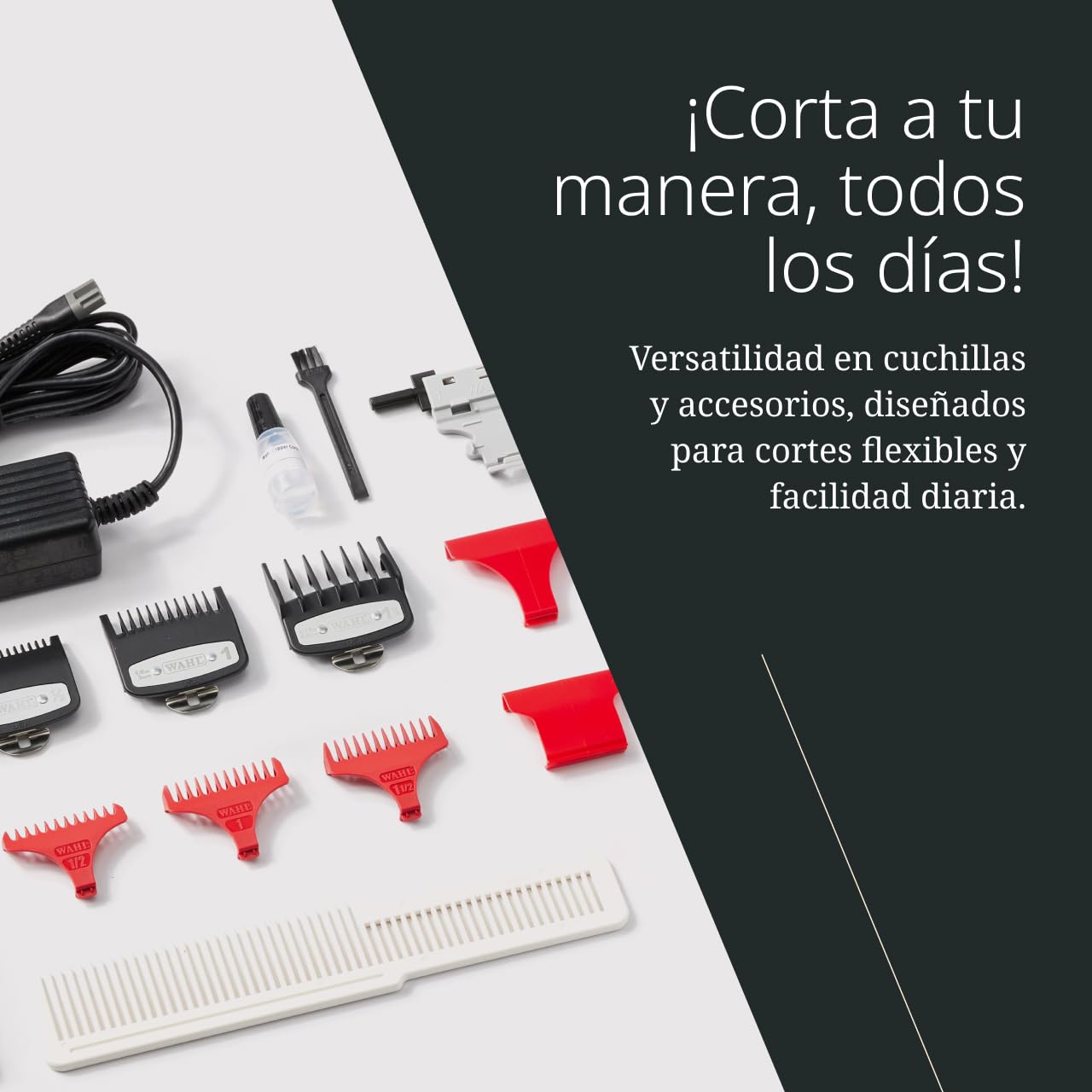 Wahl Cordless Barber Combo - Black Magic Clip & Detailer Li, Cuchillas de Titanio, 100 Minutos de Autonomía