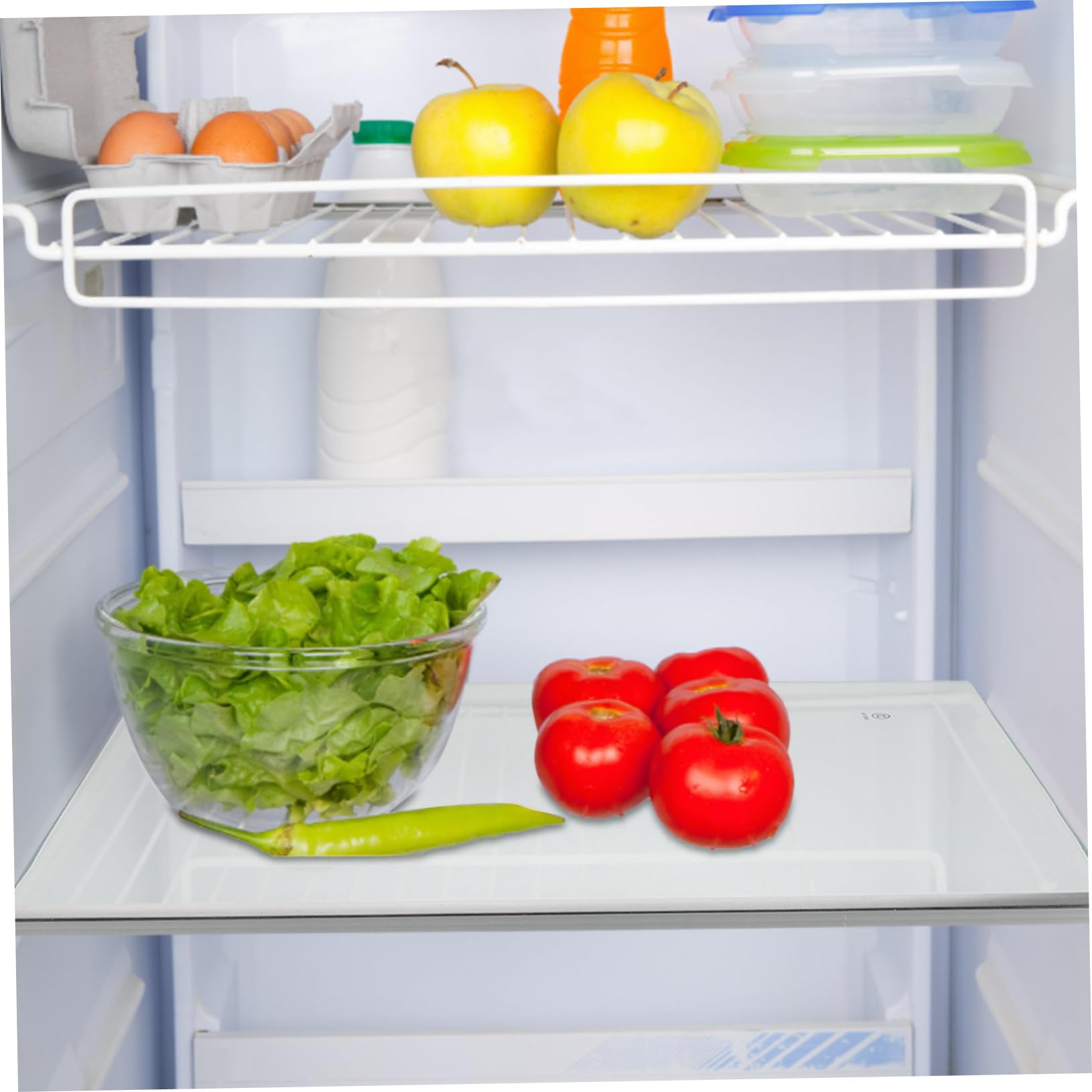 NUOBESTY Ripiano in Vetro Temperato per Frigorifero da Cucina 30x27 Cm, Divisorio Portaoggetti per Frigo Domestico, Pannello Sostitutivo Compatibile Congelatore, Facile da Installare