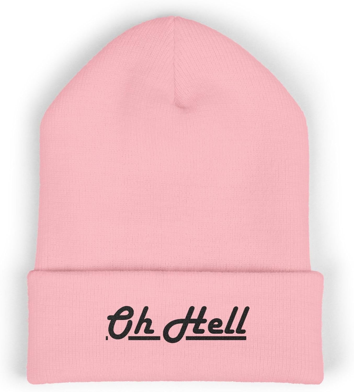 Premium Classic Cuffed Beanie Hat - Oh Hell Embroidery Message