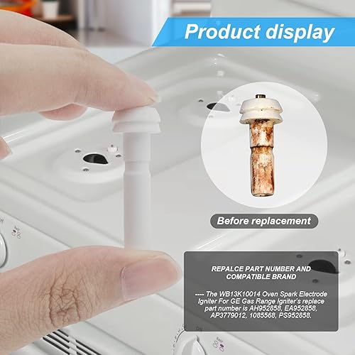 Miniatura 5 de Paquete de 4 electrodos de chispa para horno de gas - para GE WB13K10014 AP3779012 1085568