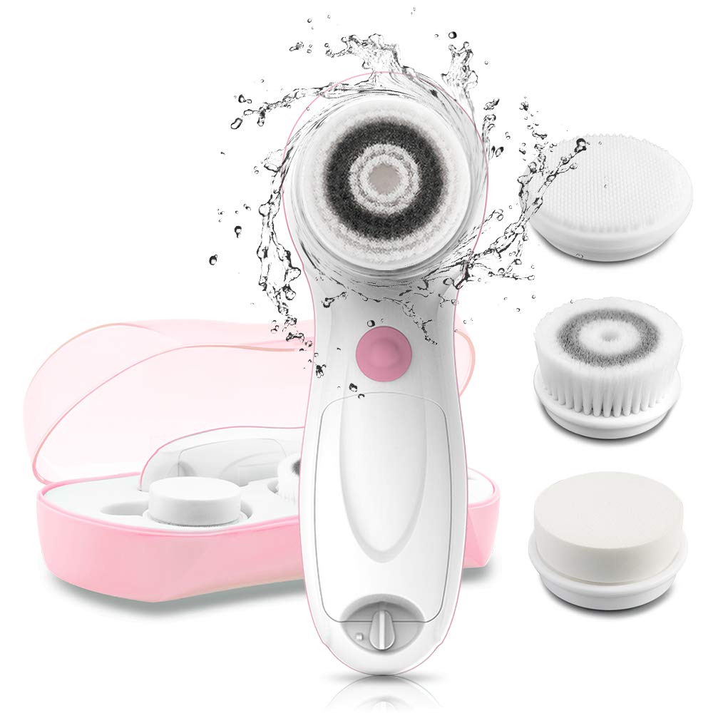 TOUCHBeauty Facial Cleansing & Exfoliator Brush Set with Travel Case 3 Professional Cleansing Brush Heads for Oil/Sensitive/Combination Skin |Waterproof, Dual Speed TOUCHBeauty Facial Cleansing & Exfoliator Brush Set with Travel Case 3 Professional Cleansing Brush Heads for Oil/Sensitive/Combination Skin |Waterproof, Dual Speed