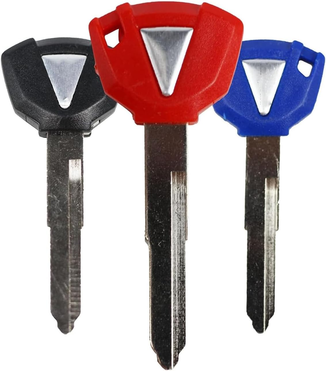 Blank Blade Uncut Key Motorcycle Key Uncut Replacement for Kawa-saki Z400 Z900 Z750 Z1000 2017-2020 Ninja ZX-6R ZX-7R ZX-9R ZX-10R ZX-12R ZX-14R (Pack of 3)