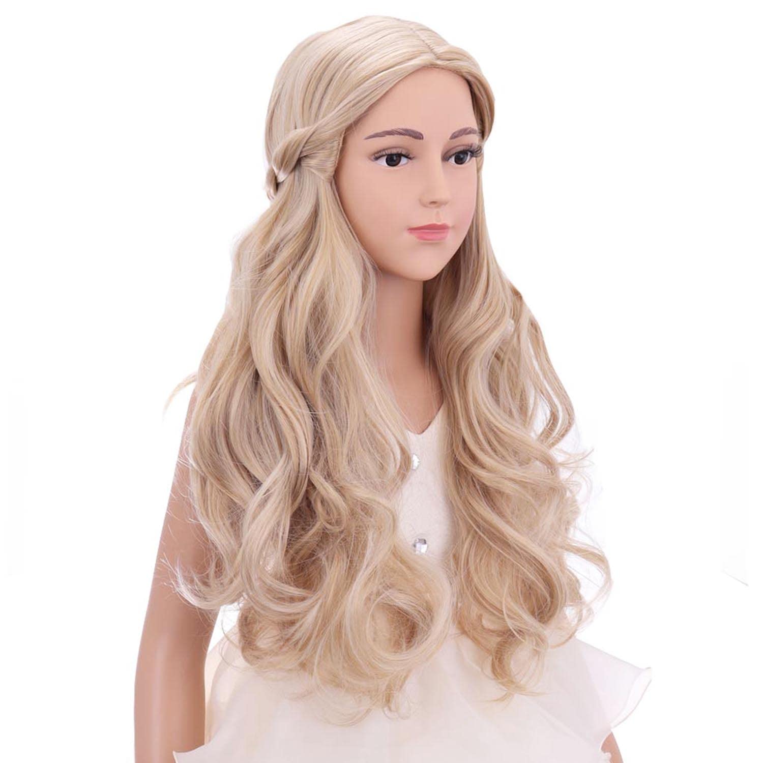 PATTNIUM Kids Blonde Wig Child Princess Wig Long Wavy Wig