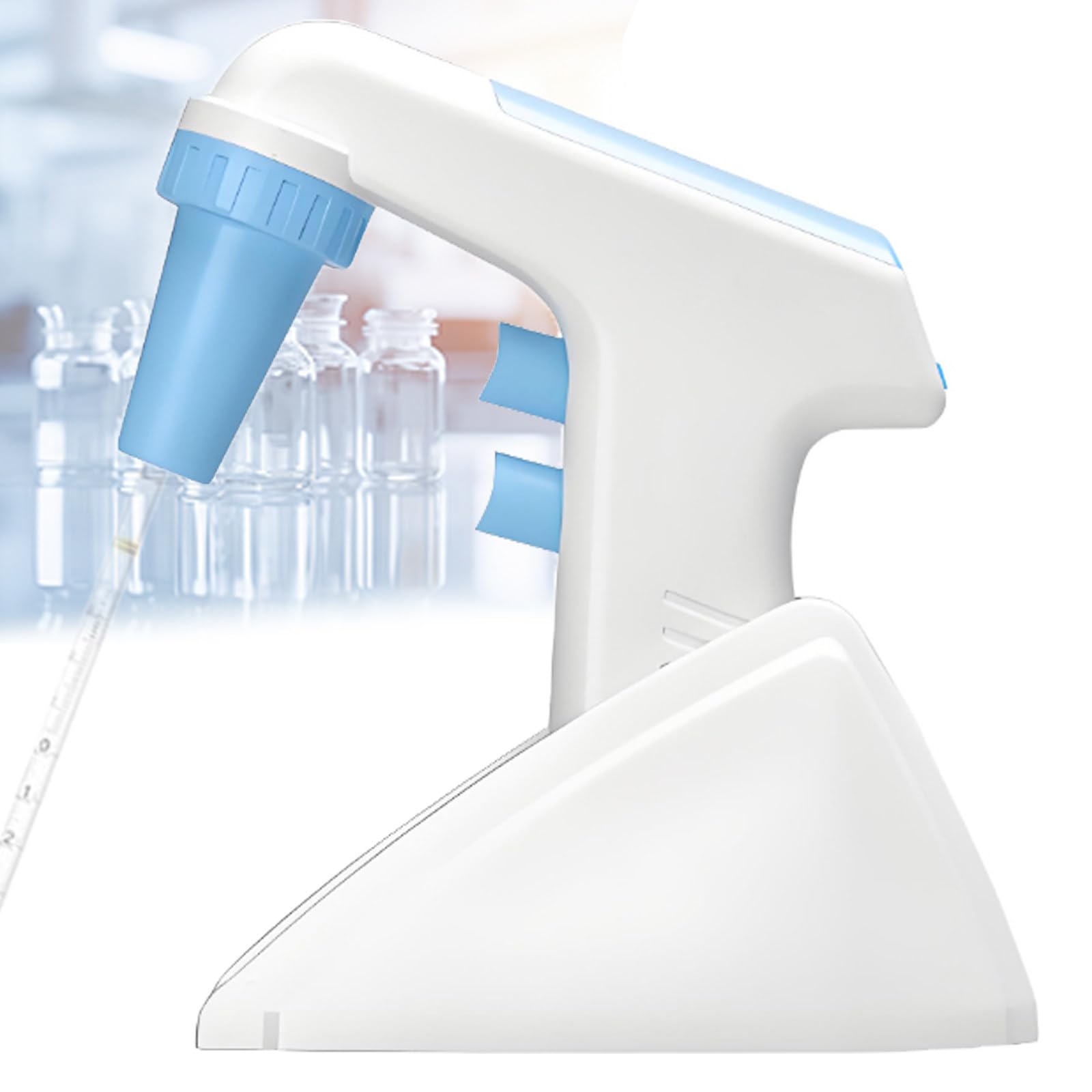Micropipeta de Laboratorio, llenador de pipetas eléctrico, Bomba de pipeta motorizada de 0,1–100 ml, Controlador de pipeta automático con 6 velocidades Ajustables para investigación científica
