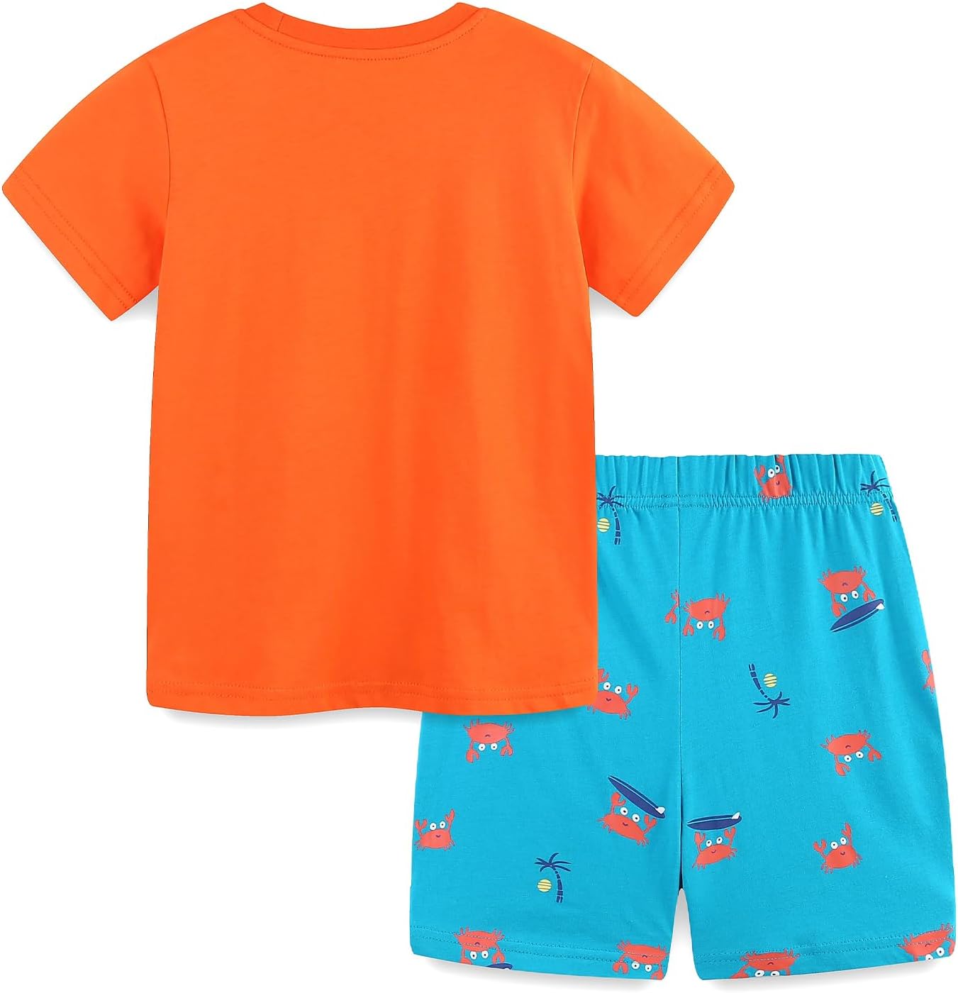 Bumeex Toddler Boy's Cotton Short Sleeve T-Shirt and Short Set 1-7Y - Image 2