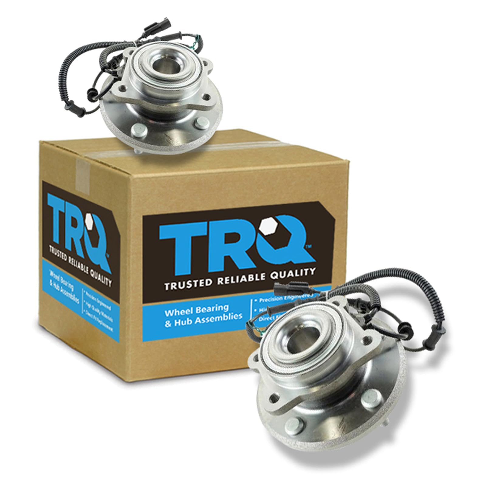 TRQ Rear Driver and Passenger Side Wheel Bearing and Hub Assembly Set 2