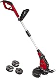 Einhell GC-ET 4530 Electric Garden Strimmer With 3 Thread Spools - Auto Line-Fed Grass Trimmer With Telescopic Aluminium Handle, Rotatable Head And Flower Guard - Corded Grass Strimmer Set - 1