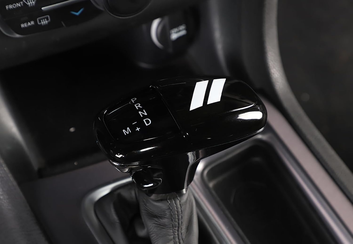 Gear Shift Shifter Knob Head Cover Trim Protector for Dodge Charger 2015-2026/Challenger 2015-2026/Durango 2018-2026 Car Interior Accessories (White, Black)
