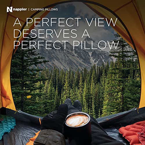 Nappler Camping Pillow - Travel Pillow -Backpacking, Airplane, Small Pillow - Car Pillow For Sleeping With Compressible- Shredded Memory Foam Breathable Bamboo And Machine Washable Cover (19X13) #TOP7