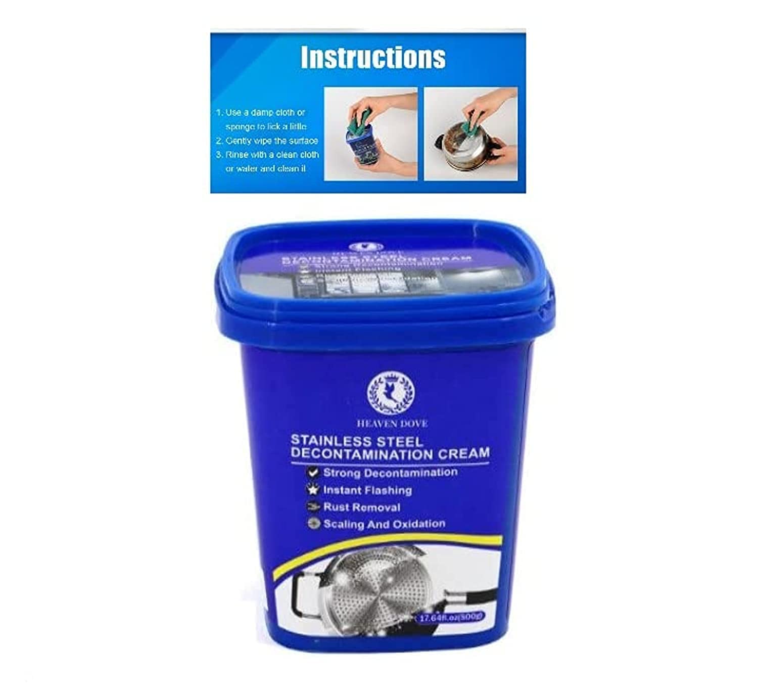 YOMNA YGT Stainless Steel Oven and Cookware Cleaning Paste, Multi-Purpose 500g