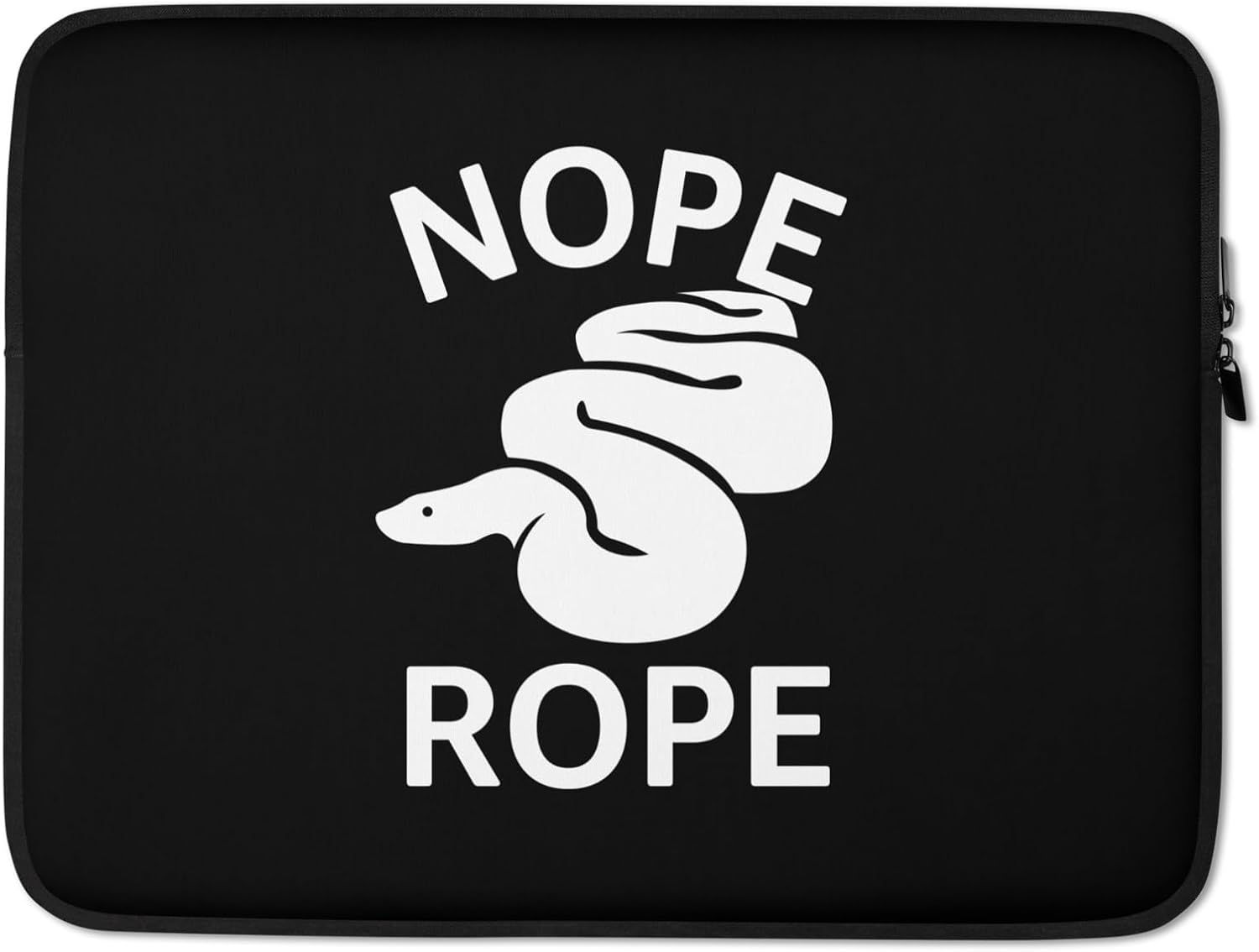 Nope Rope | Funny Snake Lover Graphic Laptop Sleeve