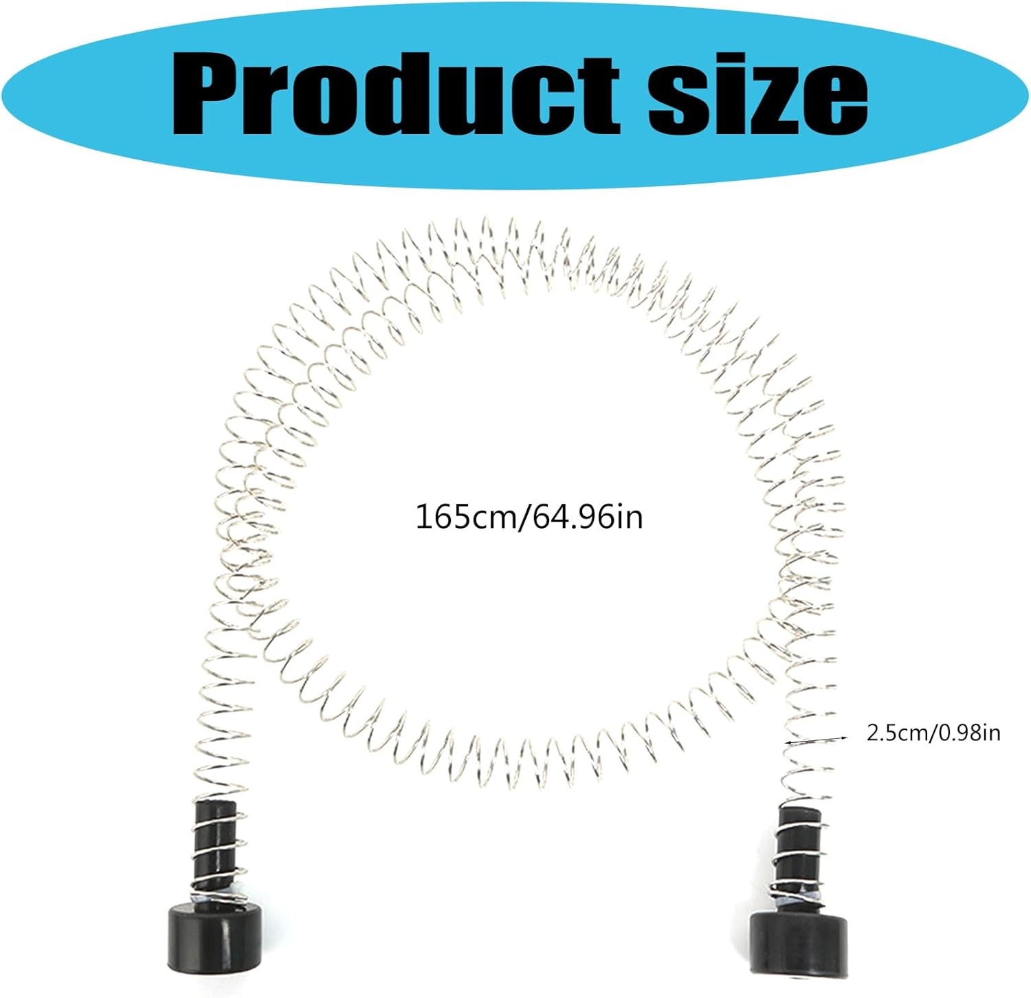 Professional Outdoor Zipline Brake 165cm Stainless Steel Spring Speed Controller for Home Equipment Outdoor Zipline Spring