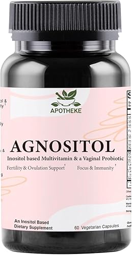 AGNOSITOL Vitamina prenatal, probiótico vaginal con bacterias SMART, fertilidad, ovulación y apoyo de SOP, equilibrio hormonal y suplemento de salud