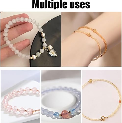 Miniatura 10 de 600 piezas de cuentas engarzadas de 0.157 pulgadas abiertas medio redondas para cuentas de crimpado para hacer joyas y manualidades