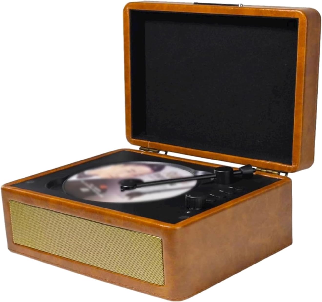 CD Player, Multifunctional Tray Type BT Cassette Record Player Infrared Remote Control, Wireless Music Streaming, Supports TF Memory Card Playback for Home, Outdoor Use (Khaki)