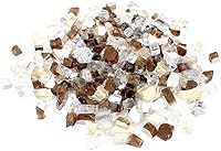 Vista 9 de Stanbroil - Vidrio ignífugo mezclado, 10 libras, Ónix Negro, Platino, Oro