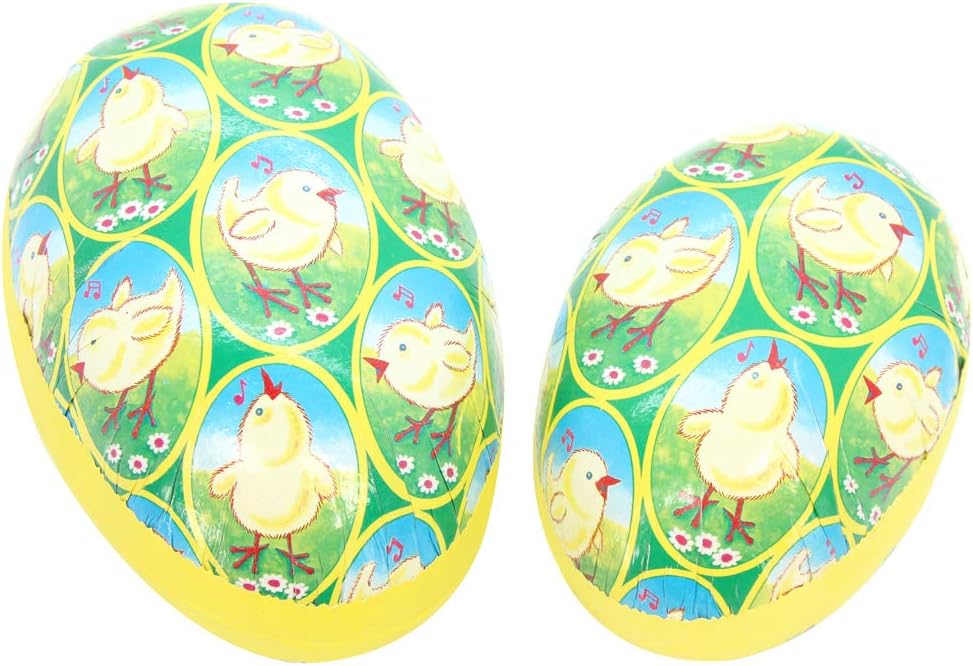 Set of 2 Papier Mache Easter Egg Boxes - Chics