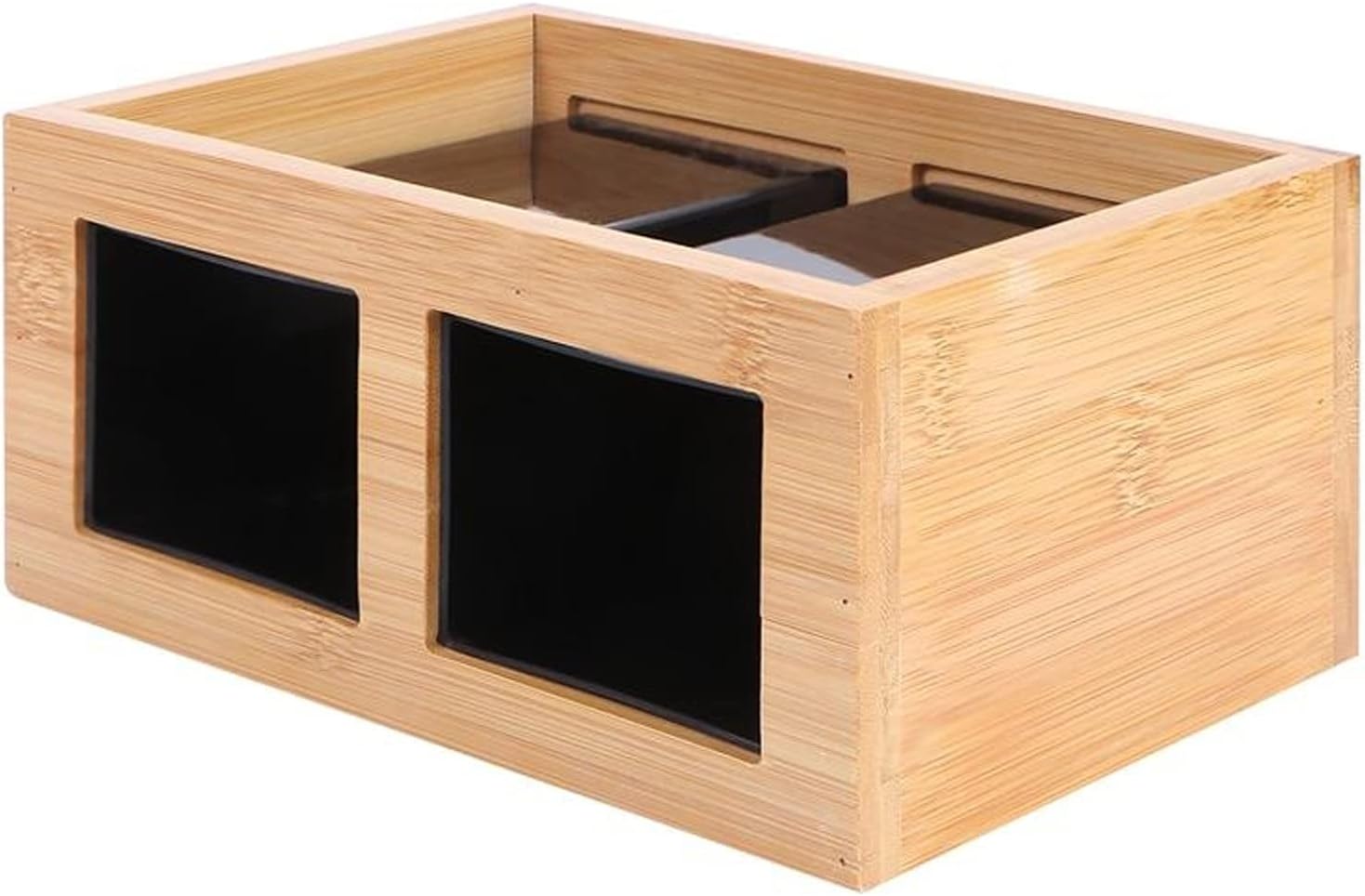 Chopstick Racks Bamboo Spoon Fork Chopstick Storage Holder Box， Double Layer Cutlery Drain Rack ，Organizer Racks for Chopsticks
