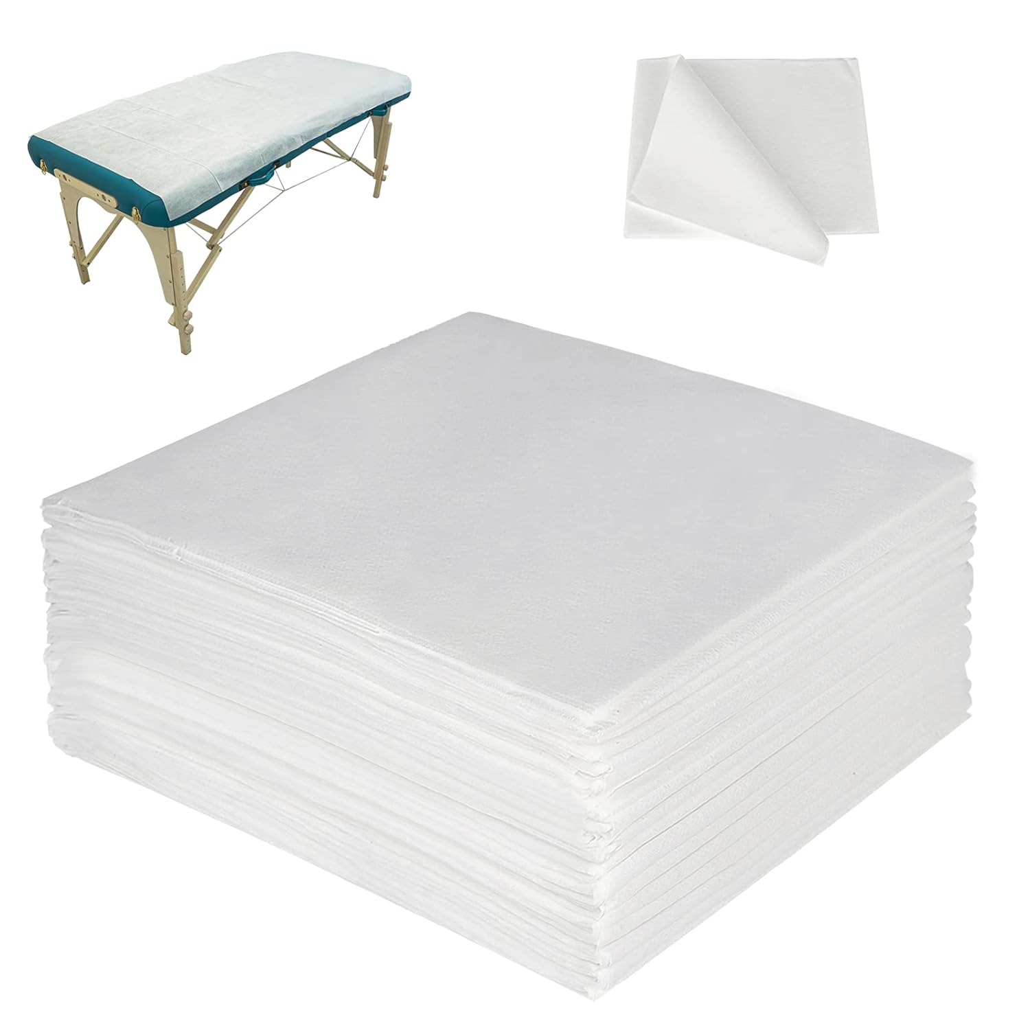Overmonup Disposable Bed Sheets, 20Pcs Waterproof Disposable Massage Table Sheets for Spa Tatto Lash bed, Non-Woven Fabric 31.5" x 71" : Beauty & Personal Care