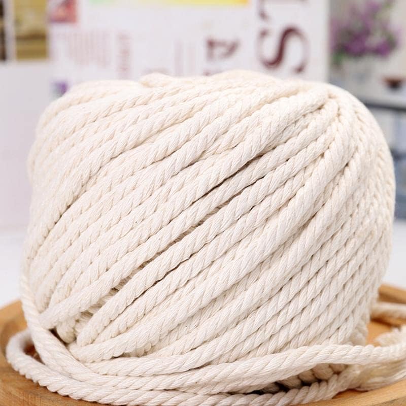 1-5mm Natural Jute Twine Rope Macrame Parachute Cords Twisted String Cotton Beige Thread DIY Home Wedding Decorationn Accessories - (Color: 6mm-50m)