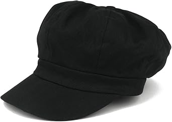 Womens Lightweight 100% Cotton Soft Fit Newsboy Cap with Elastic Back