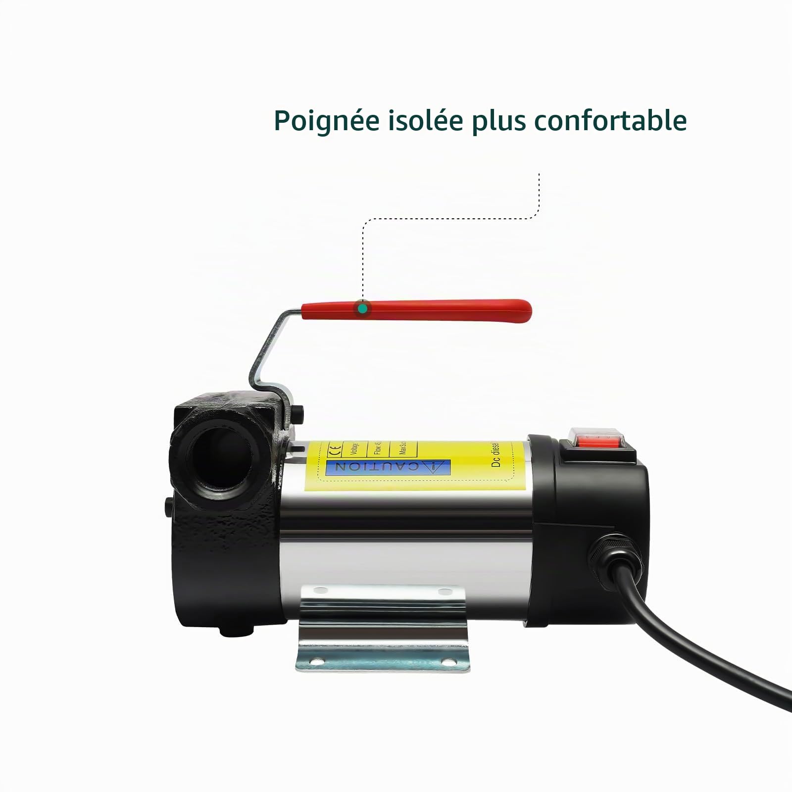 Pompe à biodiesel, pompe gasoil, pompe à mazout, pompe à carburant auto-amorçante, pompe de transfert portable, pompe de transfert automatique à pistolet, 50/45L/min. (A:12V50L/min)
