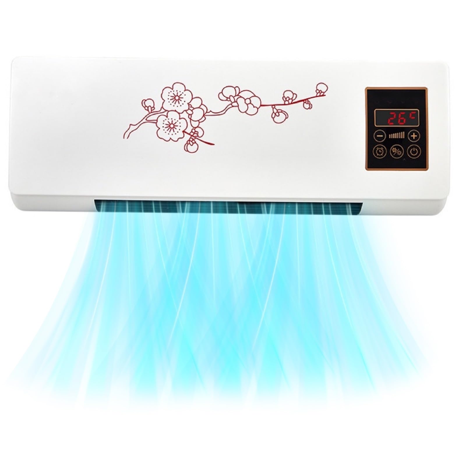 Cold And Hot Air Air Conditioner 2 In 1 Wall Mounted Mobile Air Electric Fan Air Conditioner For Bedroom Mini Split AC/Heating System, Portable, Ductless, With Remote, For Home Office