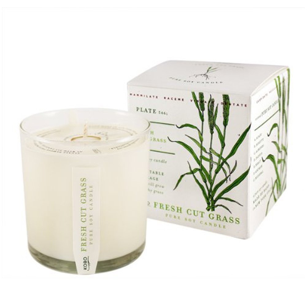 KOBOFresh Cut Grass Soy Candle with Plantable Box