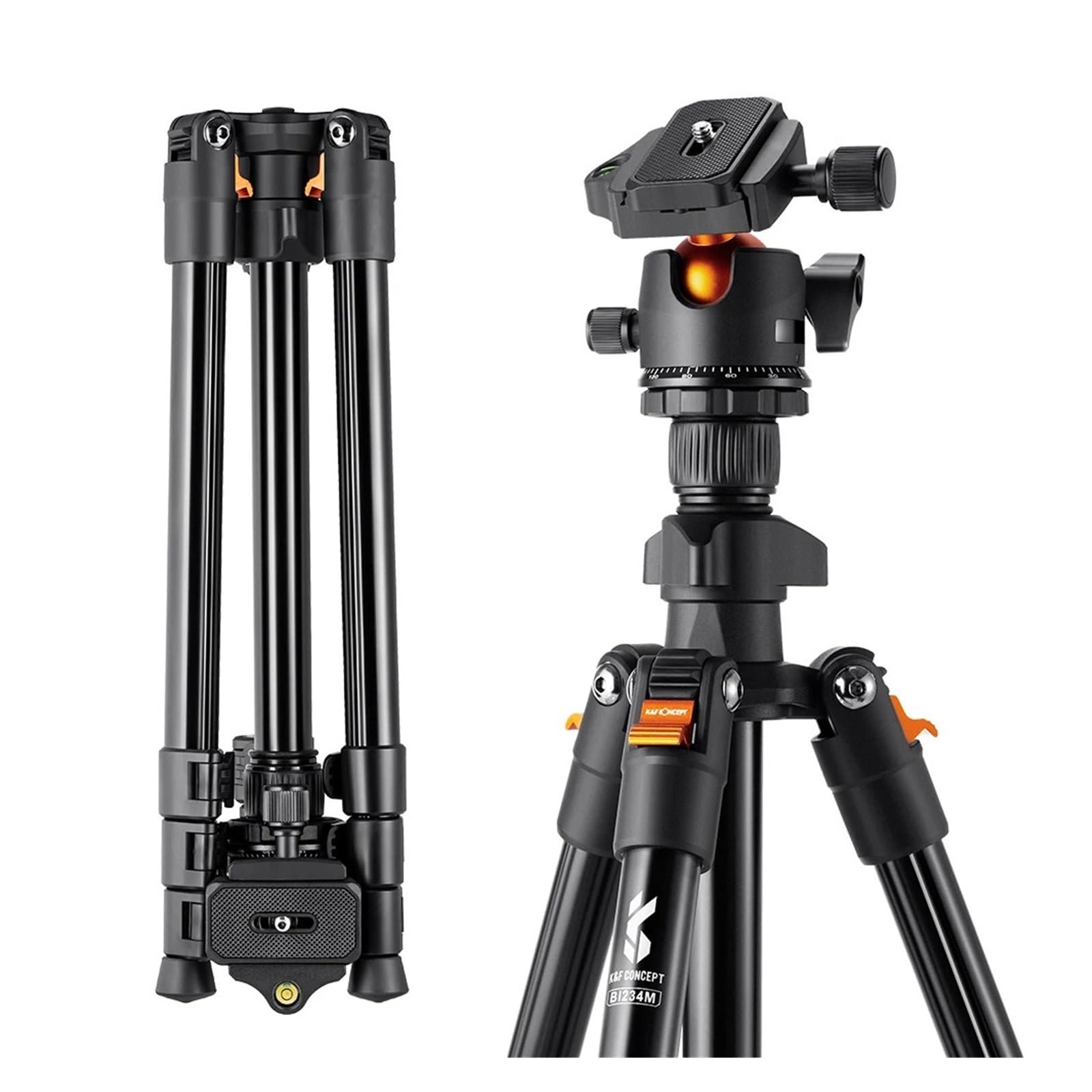 Treppiede flessibile Vlog Piastra rapida con testa a sfera 360 | Staffa pieghevole portatile, la piastra rapida supporta le riprese di vlog multi-angolo