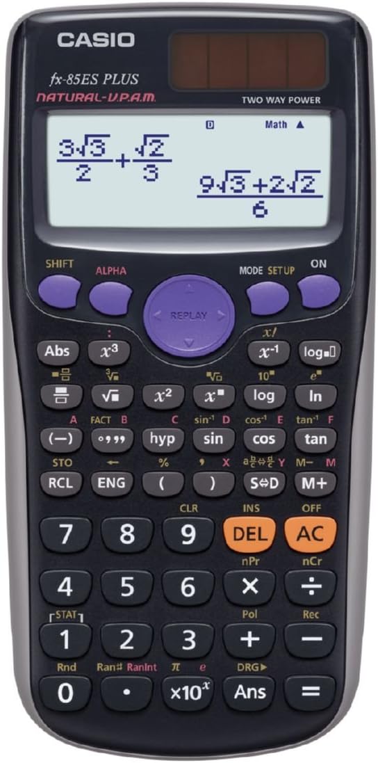 Casio Fx-85es Plus Bk Display Scientific Calculations Calculator with 252 Functions