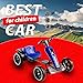RYH 12V Electric Go Kart for Kids 3-6 | Foldable Design with Adjustable Seat & 4 EVA Wheels | Crazy Cart Toy for Boys and Girls (Blue)