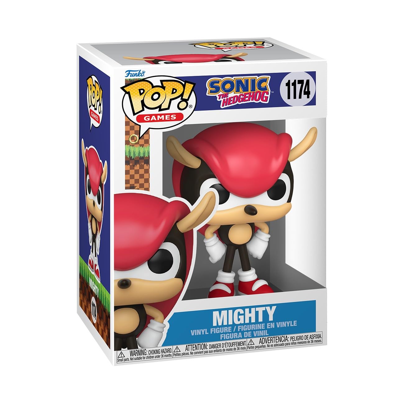 Funko Pop #1174 Sonic The Hedgehog ""Mighty"" Vinyl Figure Brand New In Box