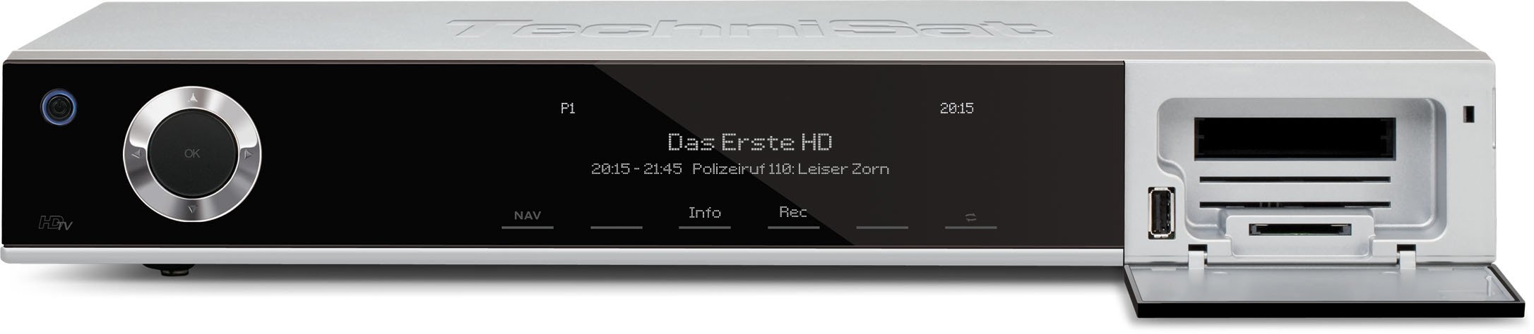 Technisat DigiCorder ISIO C digitaler HDTV TWIN-Kabelreceiver (500GB-Festplatte, Internet, DVR, CI+, UPnP, Ethernet) silber (nicht geeignet für den Empfang von Satelliten-Fernsehen)