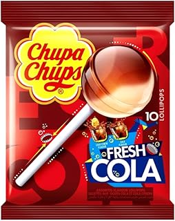 chupaa Chups Fresh Cola Lollipops, 10 Pieces - 120g