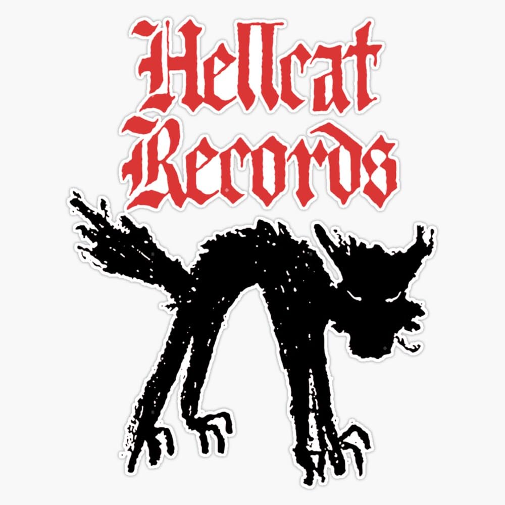 Hellcat Records Window Water Bottle Bumper Sticker Decal 5"