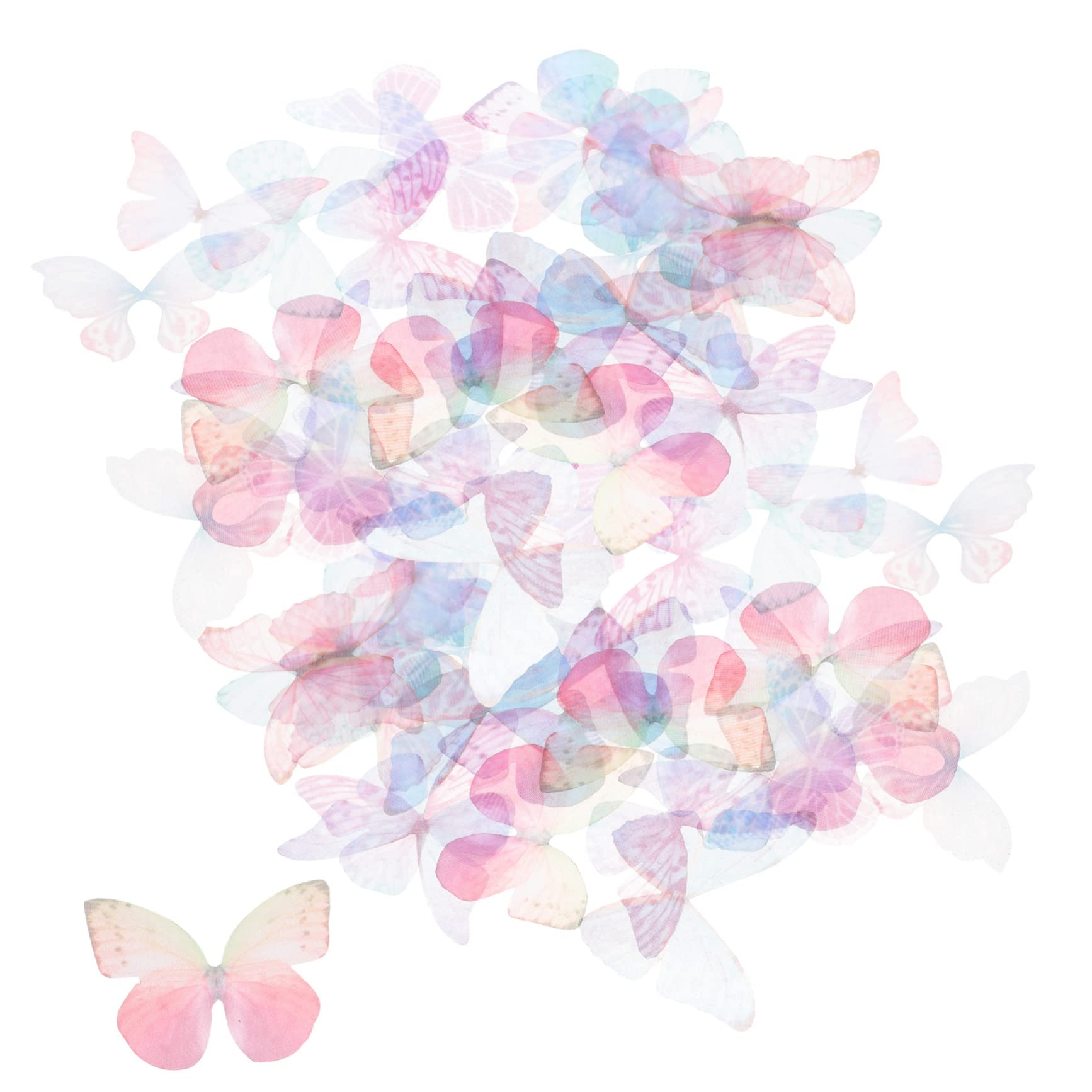 NUOBESTY 400stücke Organza Schmetterlinge Dekorative Applikationen Für Hochzeiten Bastelarbeiten Kleideraccessoires Farben Zufällig Für Kreative Projekte