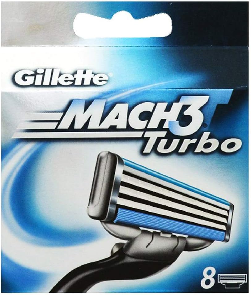 Gillete MAch 3 Turbo Razor Refill Cartridges 8-Count