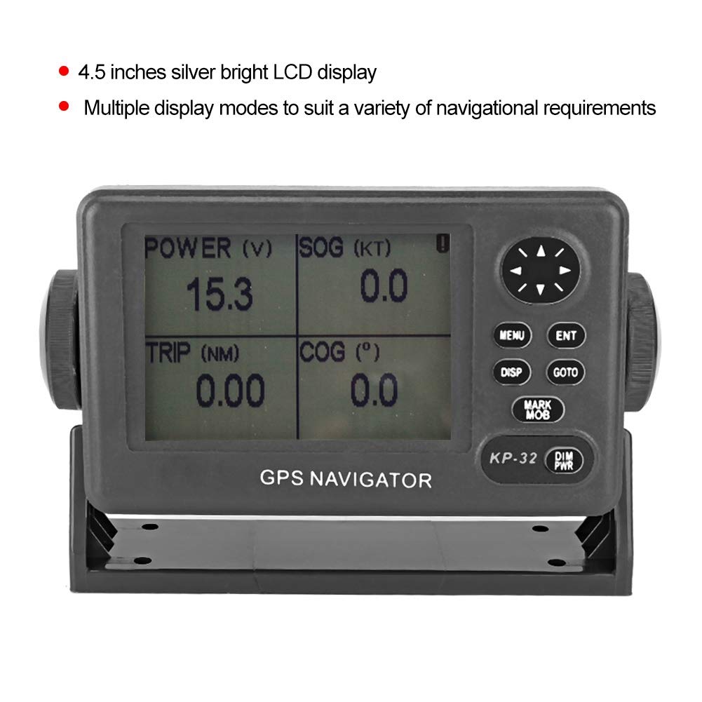 Chartplotter GPS Marino da 4,5 Pollici, Sistema di Navigazione GPS Marino Impermeabile Ricevitore SBAS Integrato e allarmi Multipli, Dispositivo di Navigazione GPS Marino Professionale